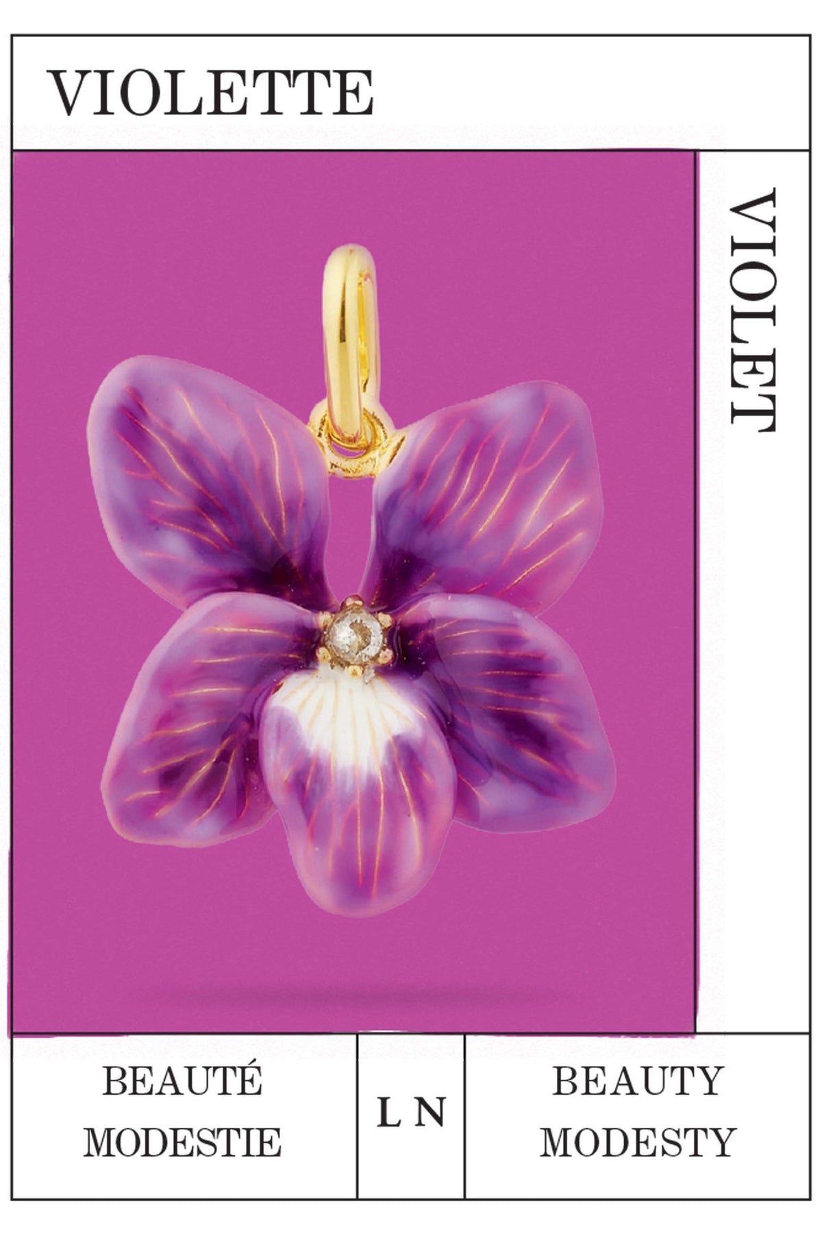 Pendant LES PENDENTIFS violette — detail view