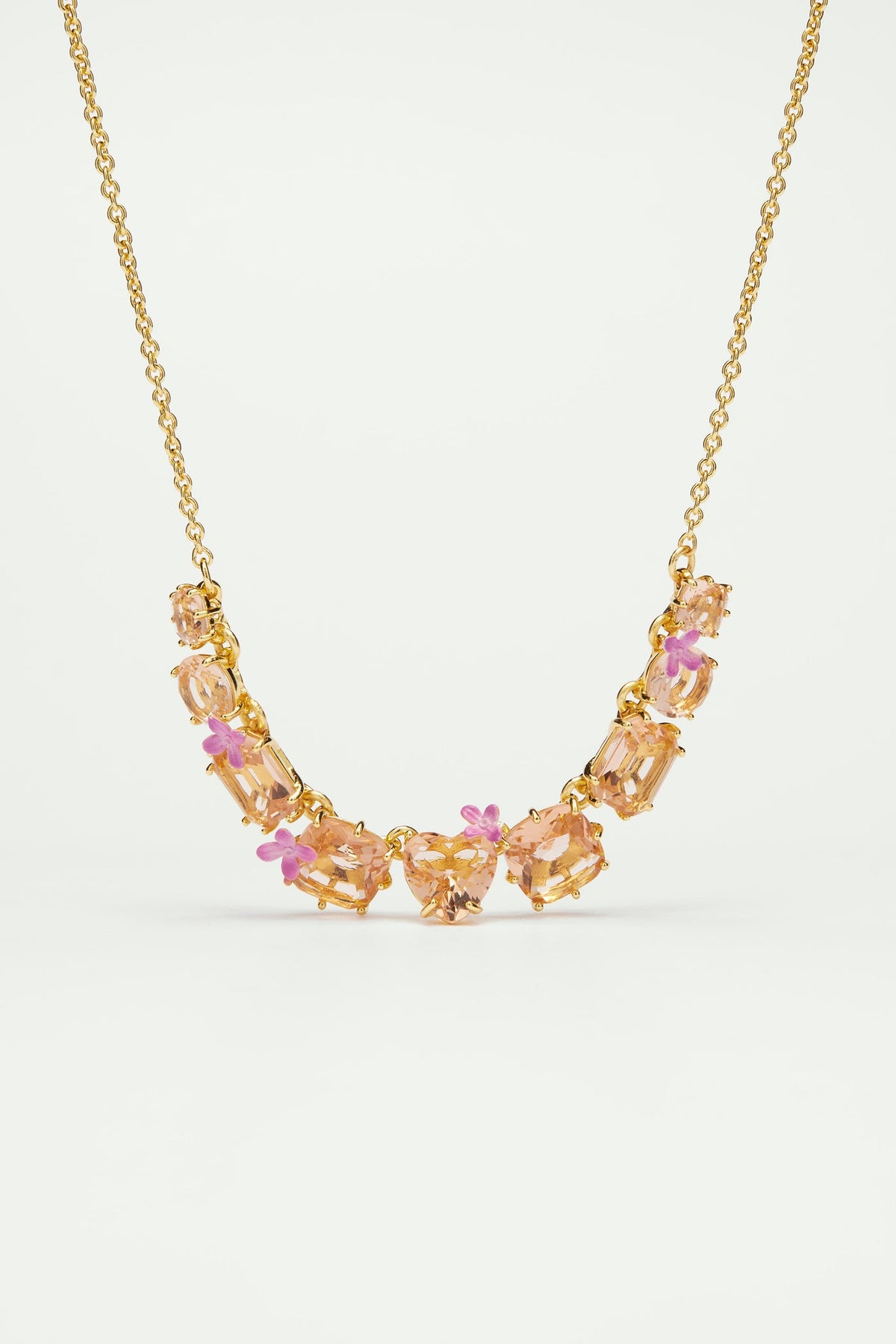 Necklace 38+5cm LA DIAMANTINE Fleurs des Poètes — front view