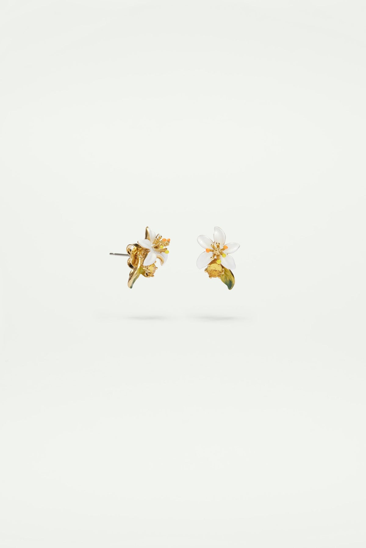 Clip Earrings JARDINS DE PROVENCE Orange Flower — detail view