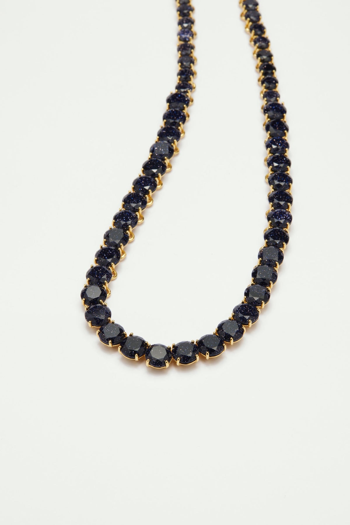 40cm Necklace LA DIAMANTINE Sparkling navy blue — detail view