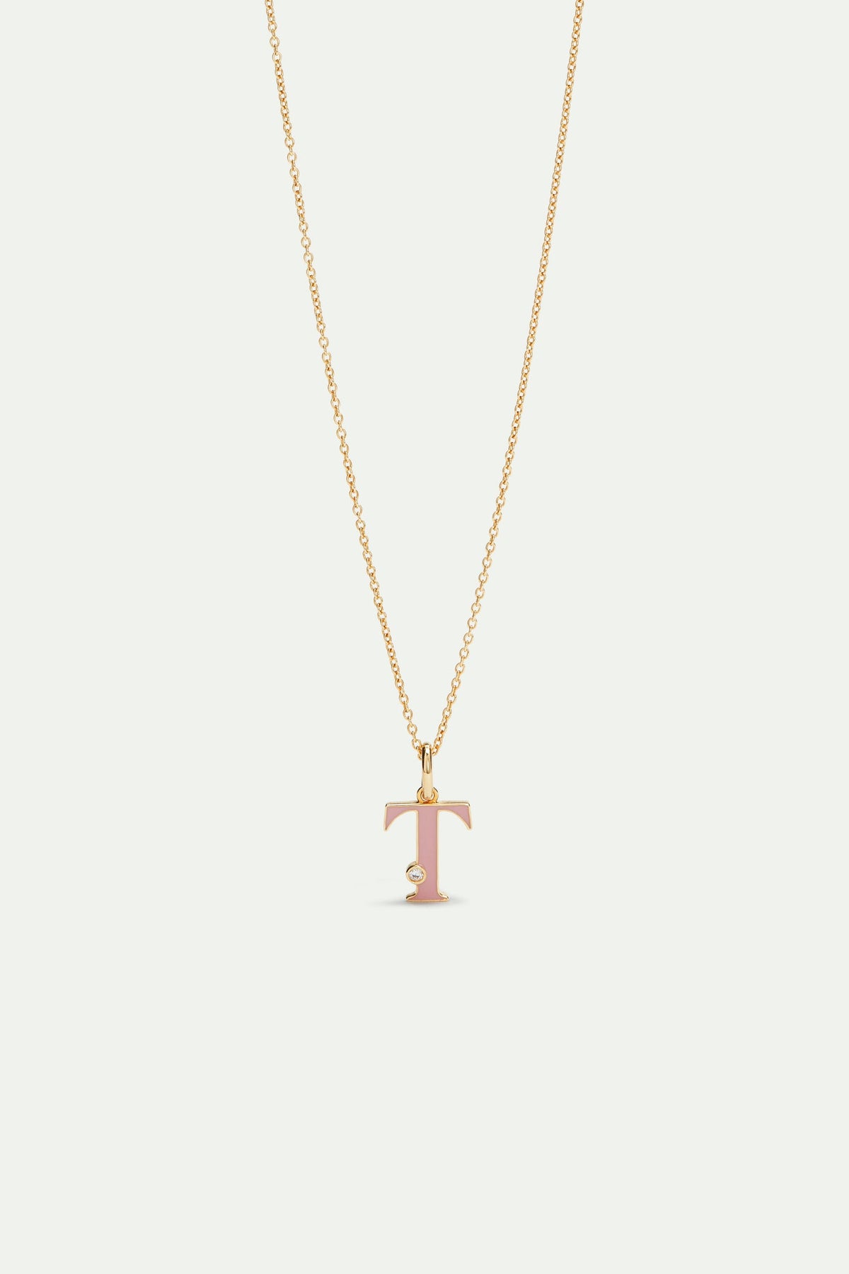 Necklace 42+5cm INITIALES T — front view