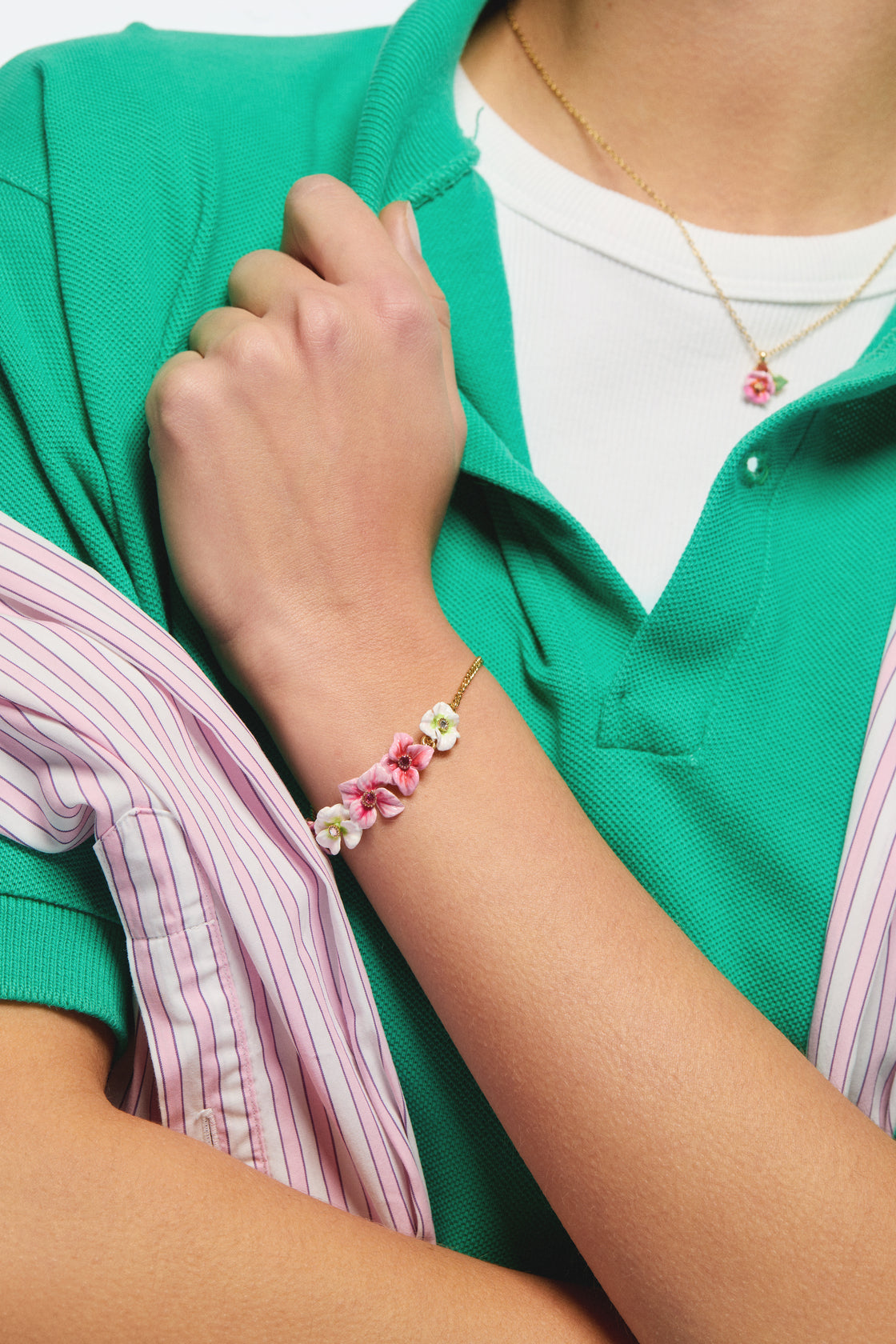 Bracelet 15.5+3.5cm JARDIN D'HORTENSE — worn by a model