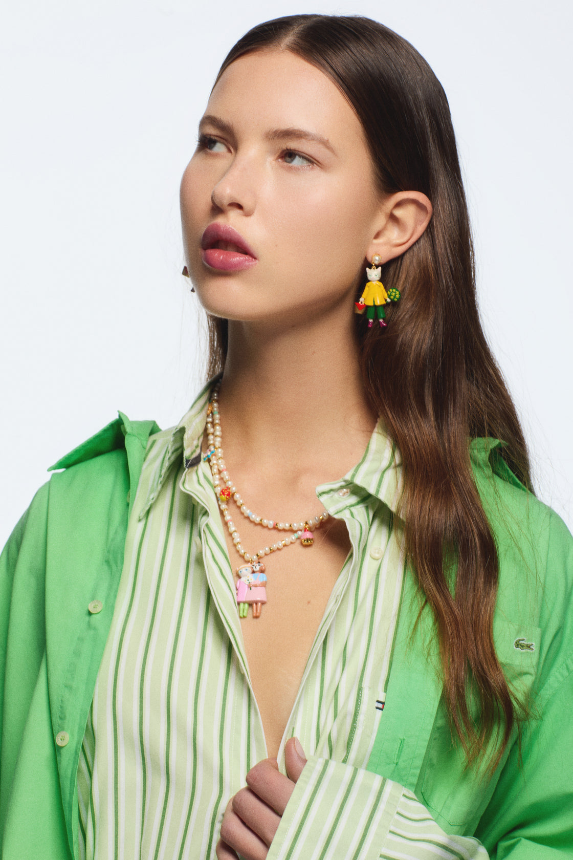 Necklace 45+5cm HAPPY PICNIC — worn by a model