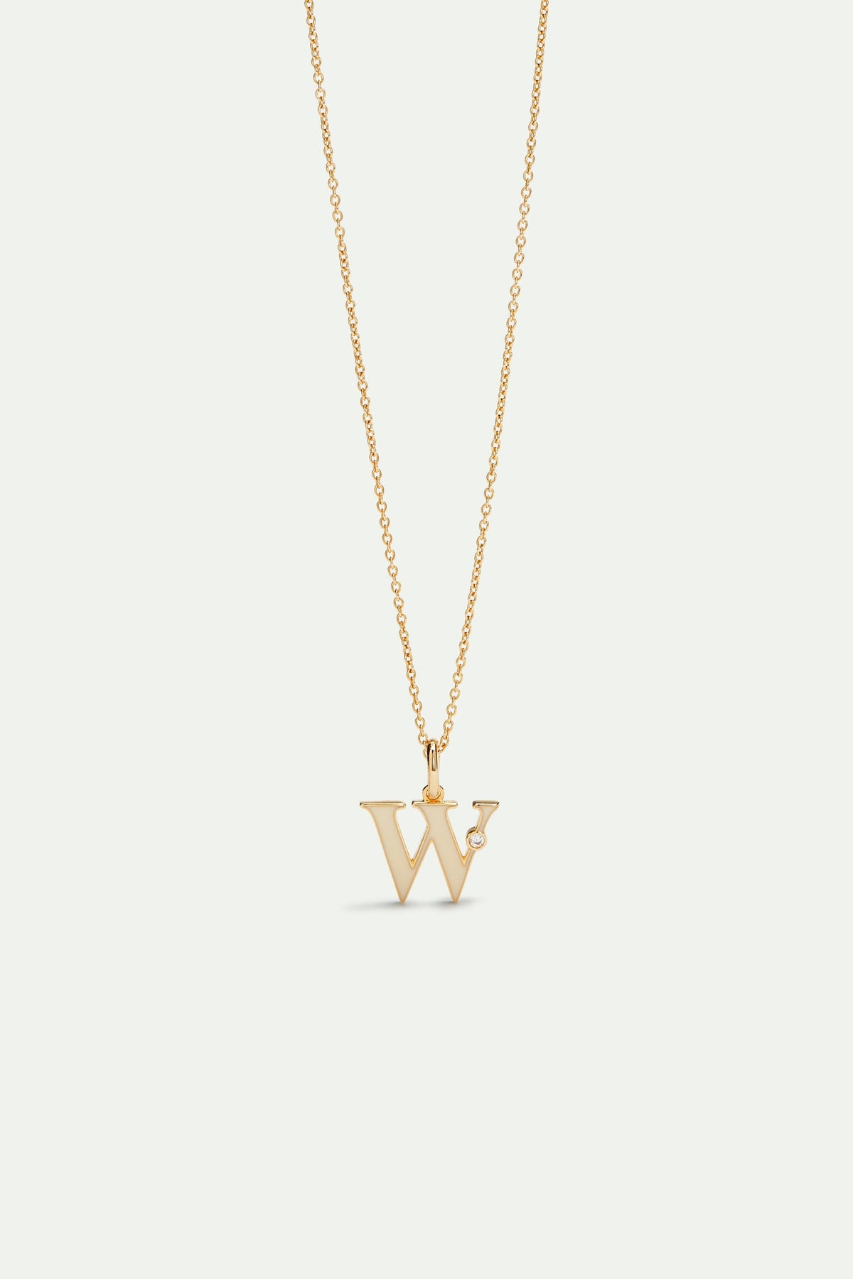Necklace 42+5cm INITIALES W — front view
