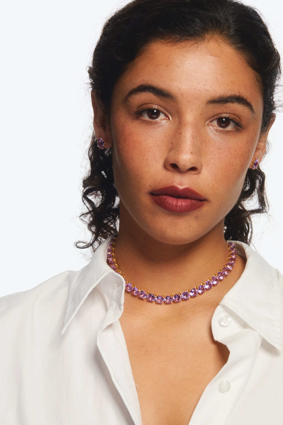Necklace 40cm LA DIAMANTINE — worn by a model