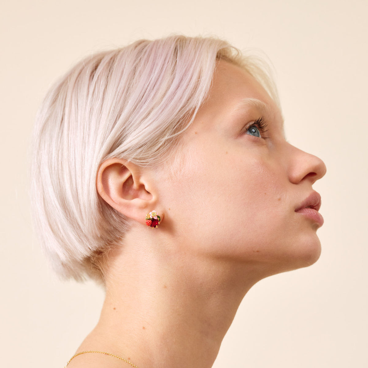 Sleeper Earrings LE BOIS GOURMAND — worn by a model