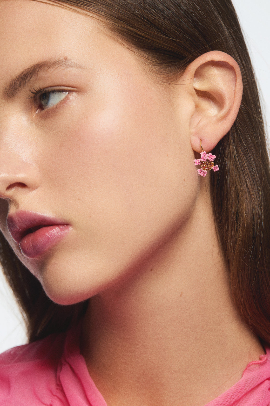 Sleeper Earrings JARDIN D'HORTENSE — worn by a model