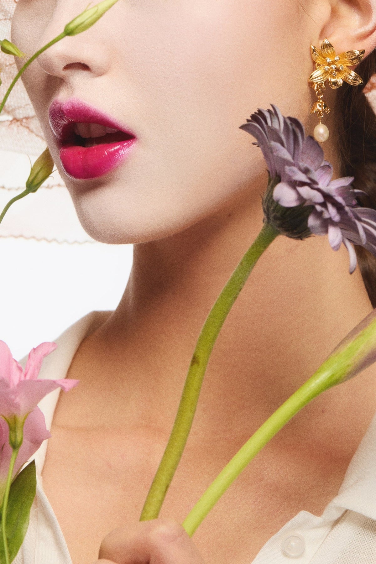 Clip Earrings PETIT TRIANON — worn by a model