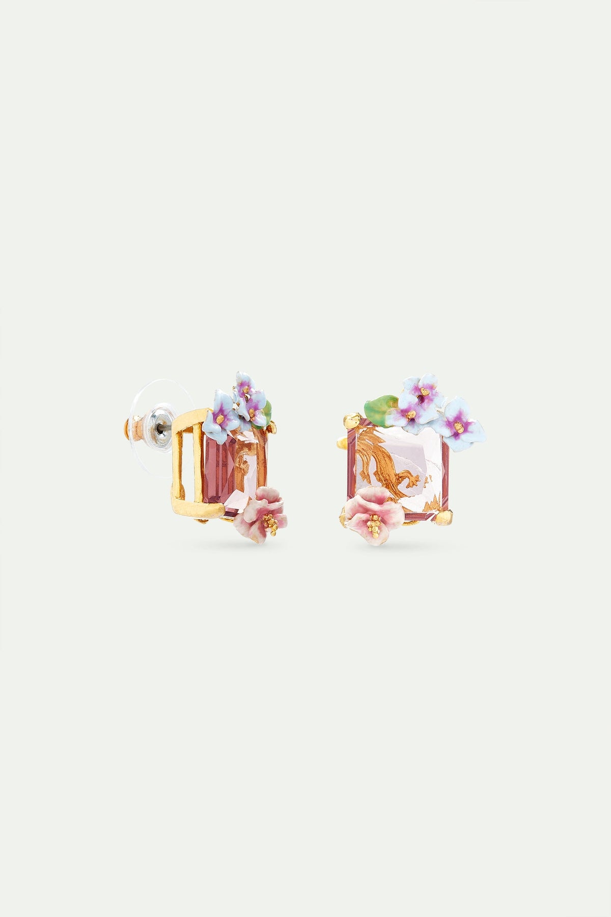 Post Earrings JARDIN D'HORTENSE — detail view