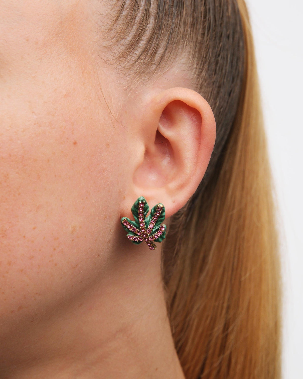 Clip Earrings ARBRE DE VIE — worn by a model
