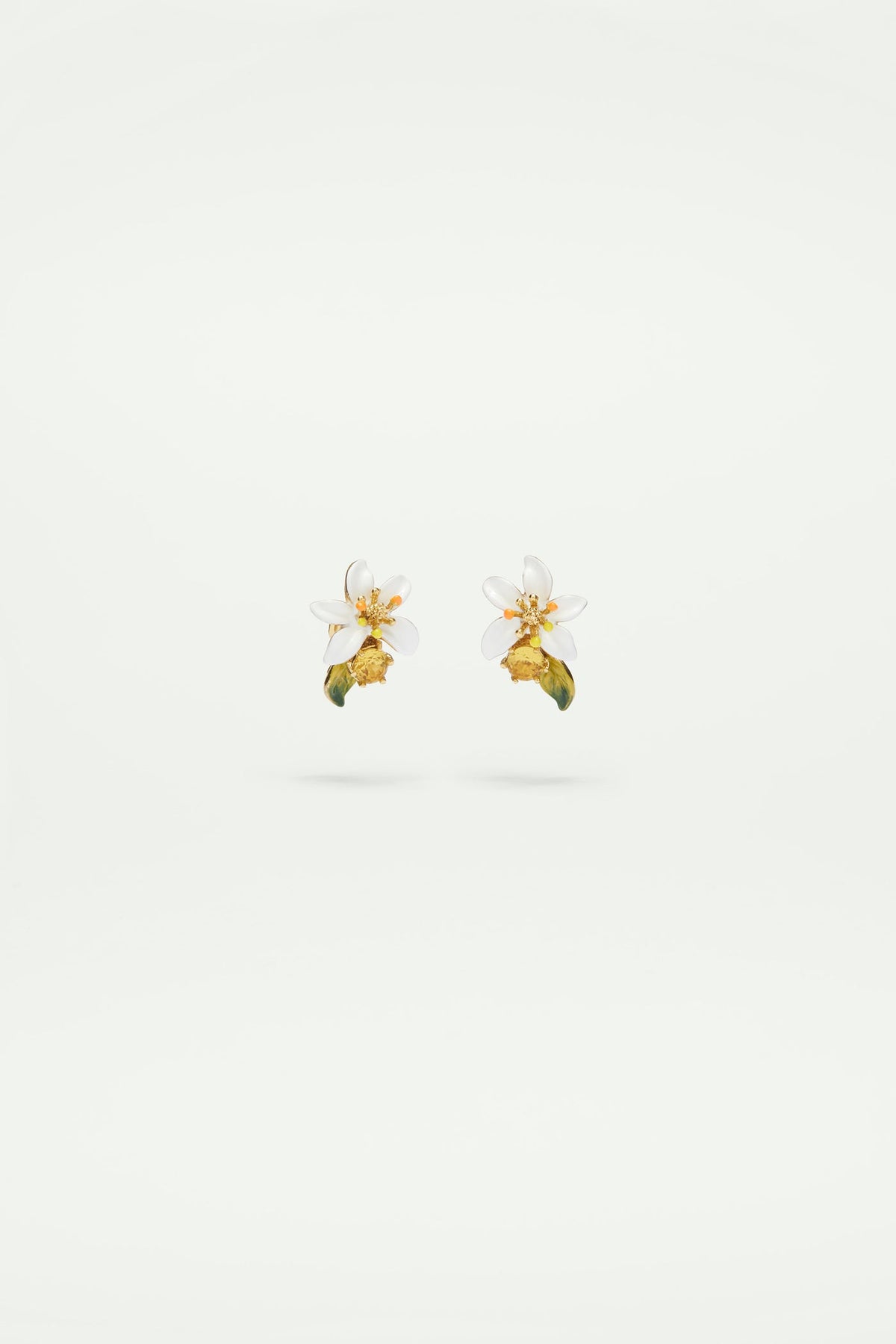 Clip Earrings JARDINS DE PROVENCE Orange Flower — front view
