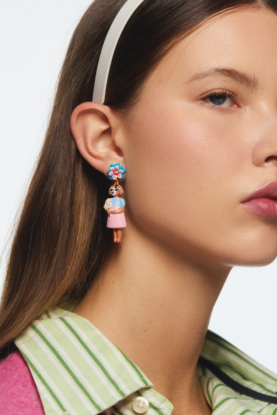 Clip Earrings HAPPY PICNIC — worn by a model