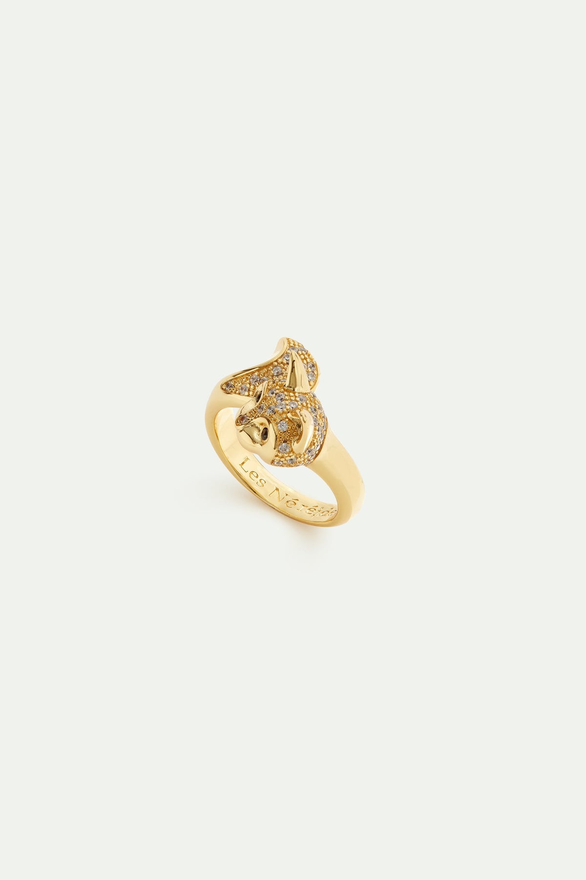 Adjustable Ring LES NEREIDES LOVES ANIMALS — front view