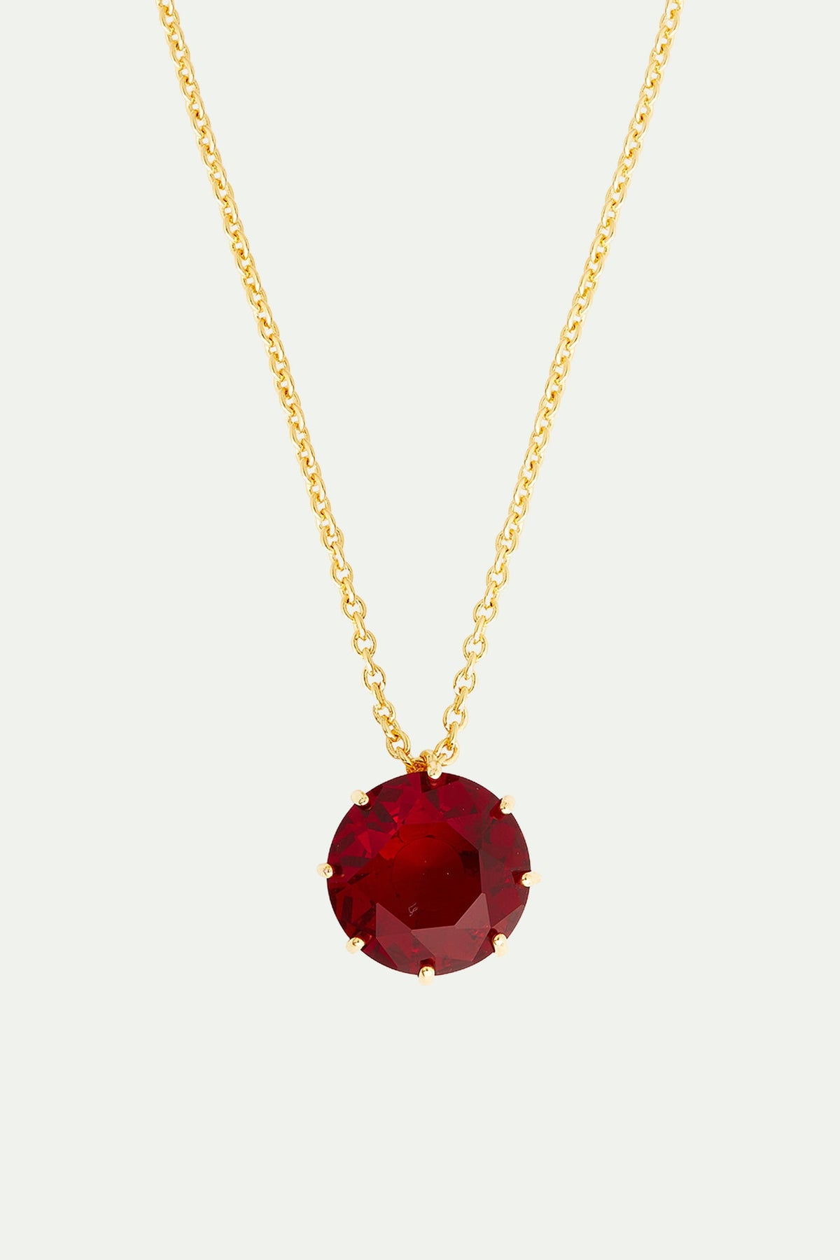 Necklace 70cm LA DIAMANTINE Rouge Grenat — front view
