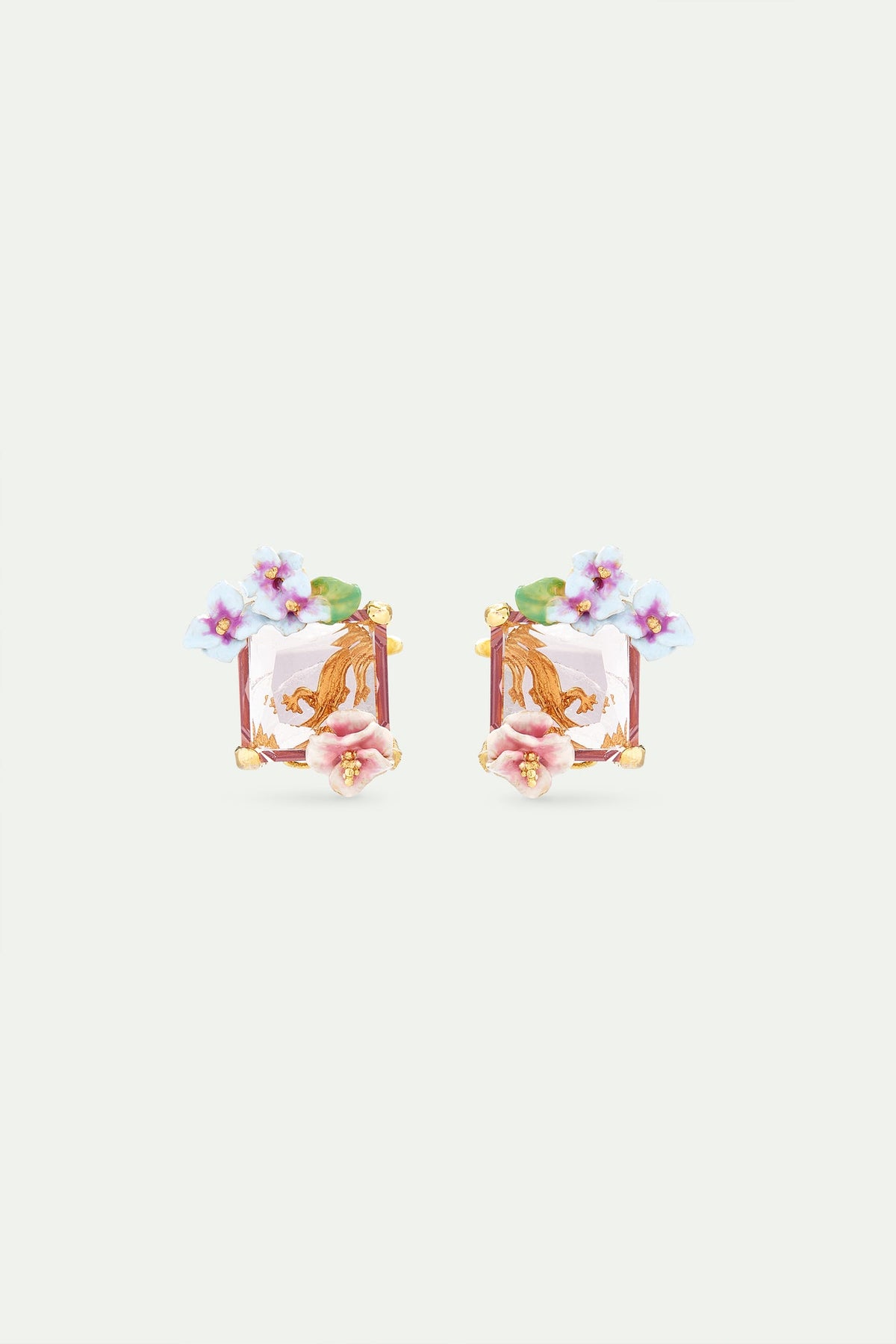 Post Earrings JARDIN D'HORTENSE — front view